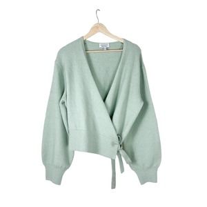 & Other Stories Los Angeles Atelier Green Wrap Sweater Medium